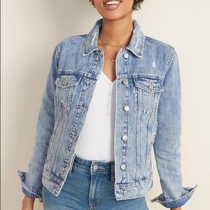 Old Navy Distressed Jean Jacket NWT